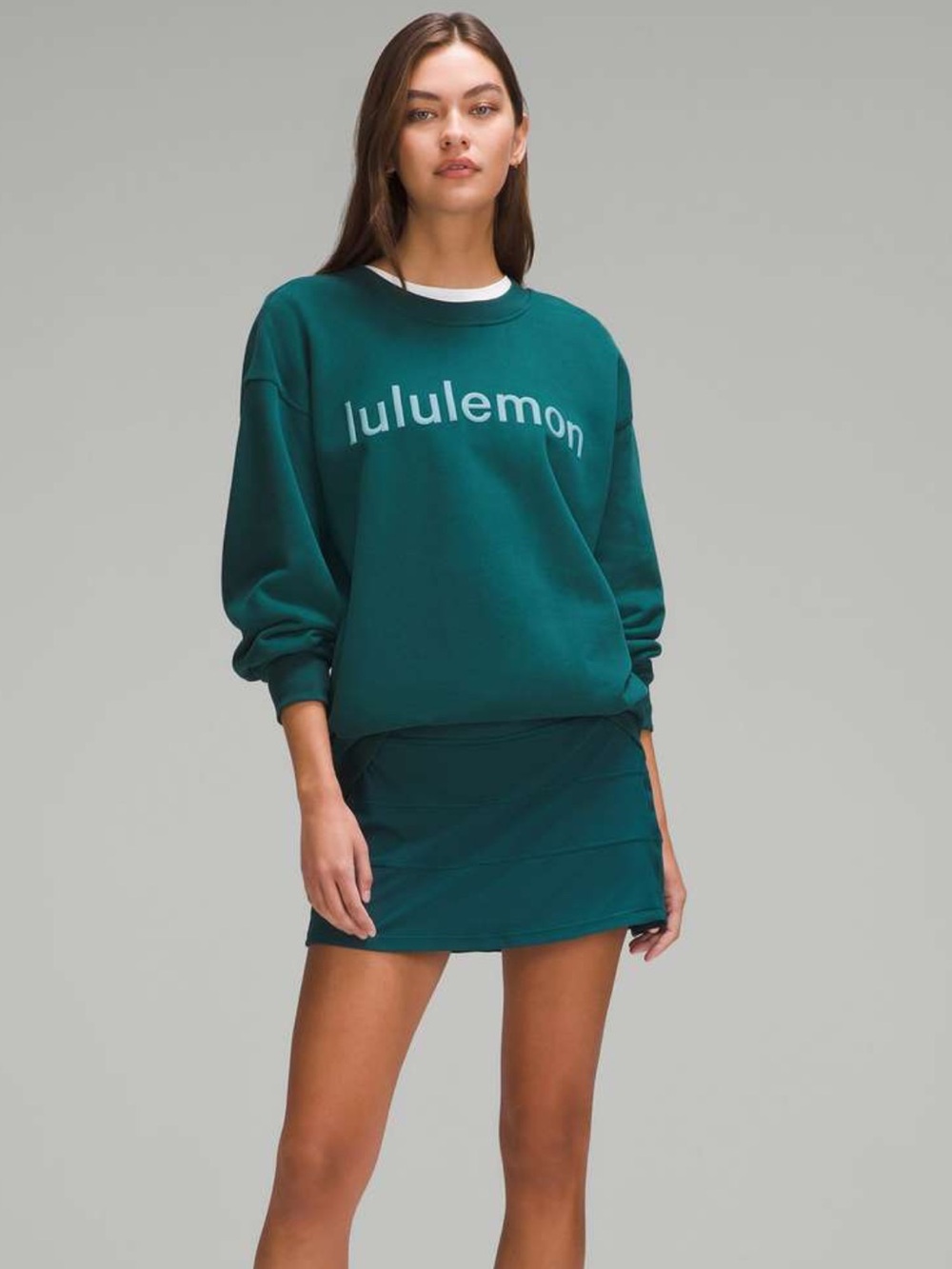 Lululemon Perfectly Oversized Crew *Fleece in Storm Teal Size 6